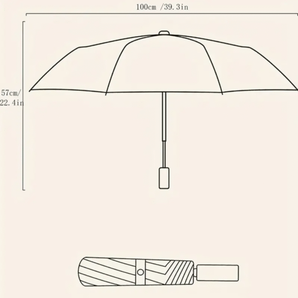 Screenshot 2025-10-30 at 14.12.37 Automatic Black and White Umbrella with Cartoon Kitten Print