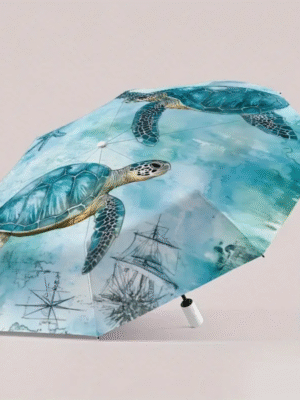 Portable Turtle Pattern Compact Umbrella