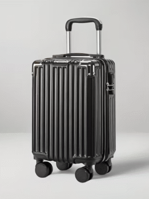 Black 16 Inch Lightweight ABS Hardshell Suitcase with Spinner Wheels