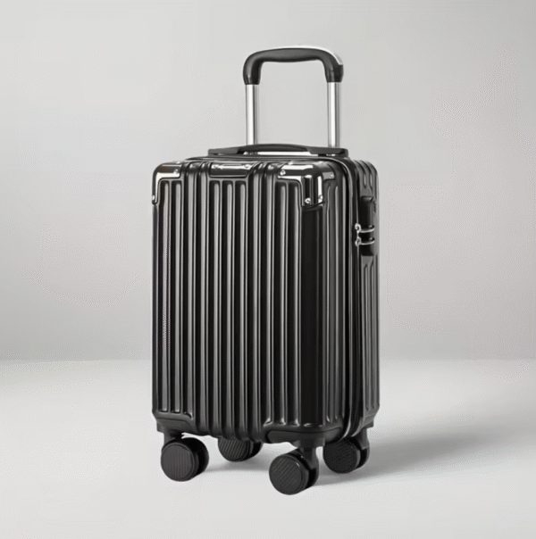 Black 16 Inch Lightweight ABS Hardshell Suitcase with Spinner Wheels