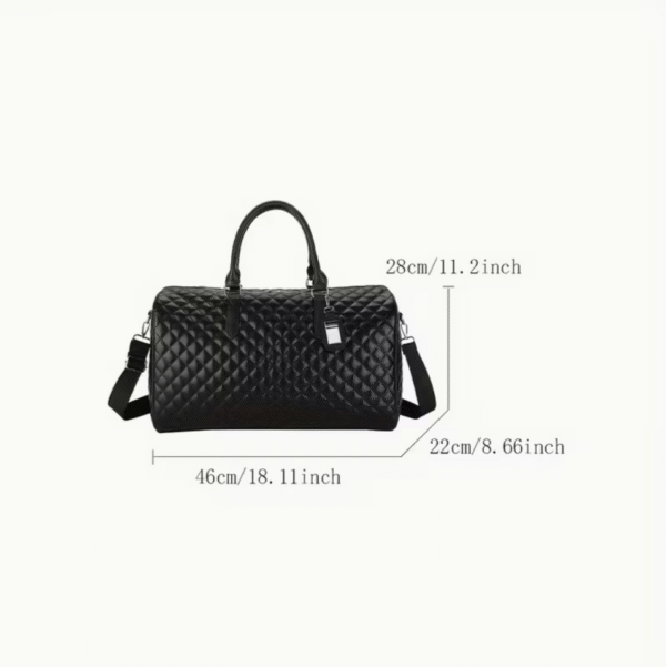 Screenshot 2025-10-31 at 19.50.33 Black Diamond Pattern Large Capacity Travel Tote