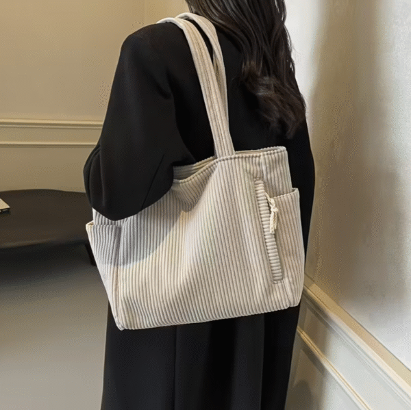 Women Large Capacity Corduroy Tote Bag
