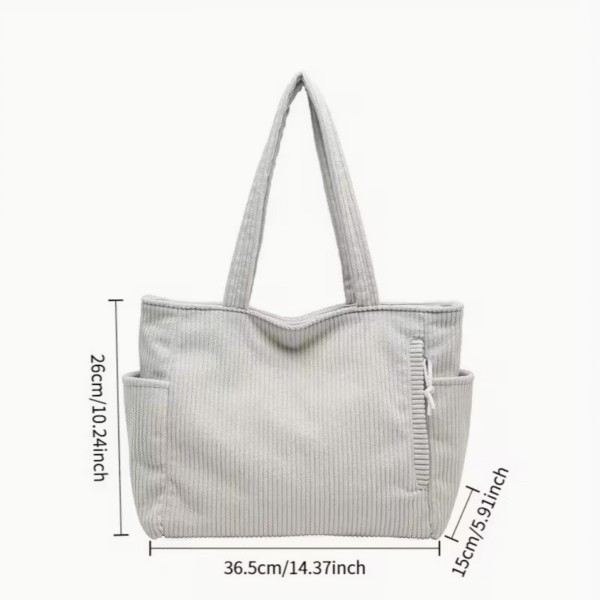 Women Large Capacity Corduroy Tote Bag