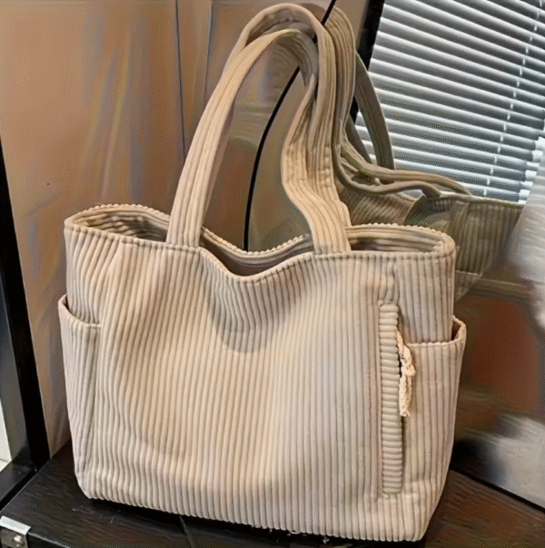 Women Large Capacity Corduroy Tote Bag