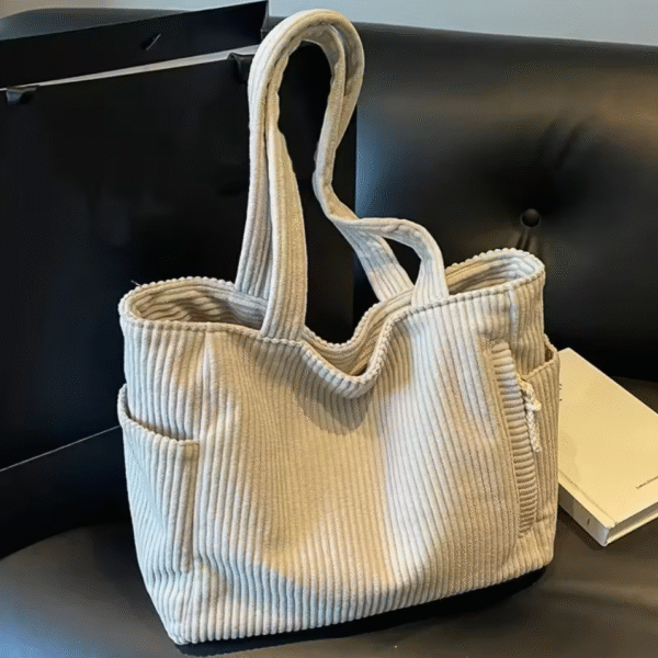 Women Large Capacity Corduroy Tote Bag