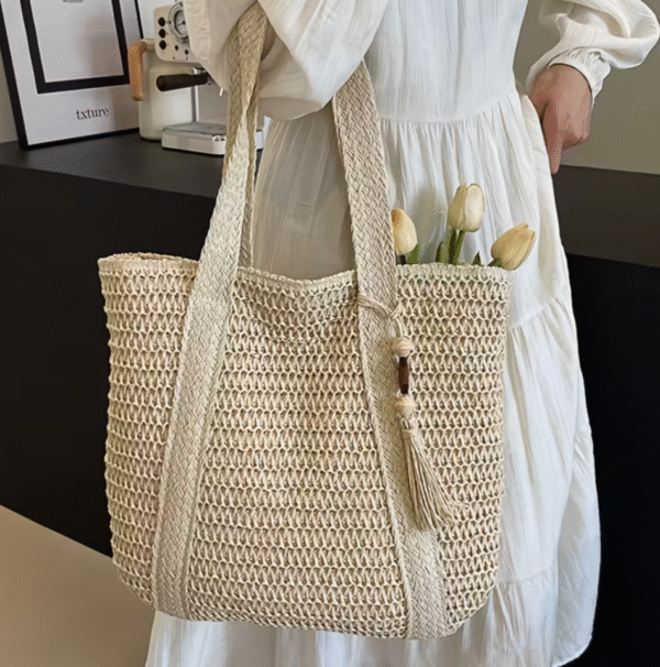Screenshot 2025-11-04 at 10.10.51 Perfect Lily Woven Tote Bag in White