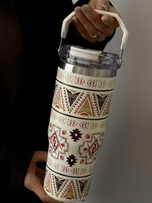 30oz Bohemian Style Stainless Steel Insulated Tumbler