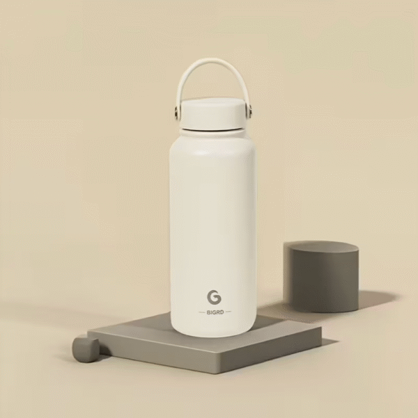 1000ml Cream White Stainless Steel Insulated Water Bottle