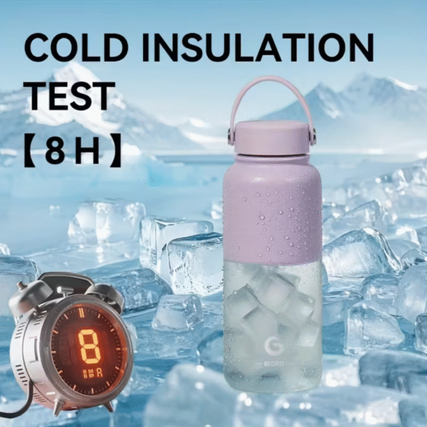 1000ml Cream White Stainless Steel Insulated Water Bottle