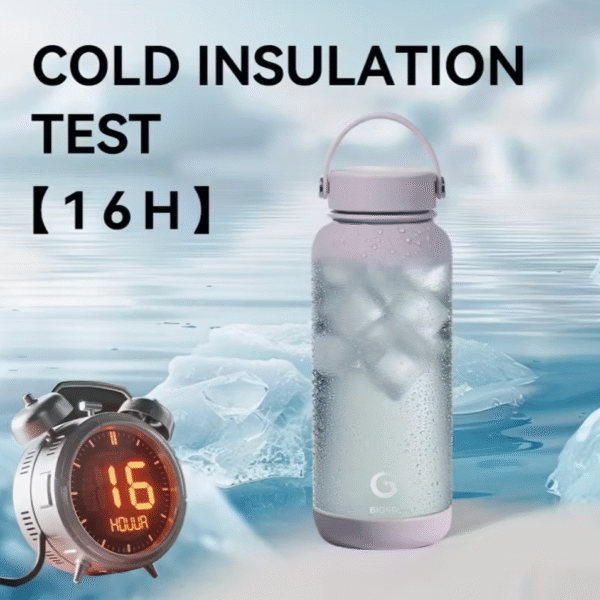 1000ml Cream White Stainless Steel Insulated Water Bottle